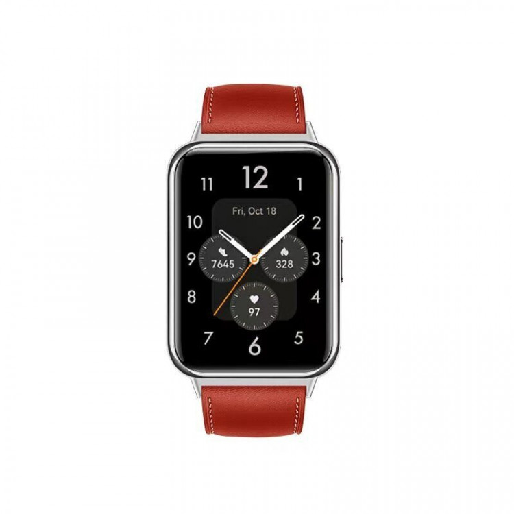 Кожаный ремешок для Huawei Watch Fit 2 (красный)