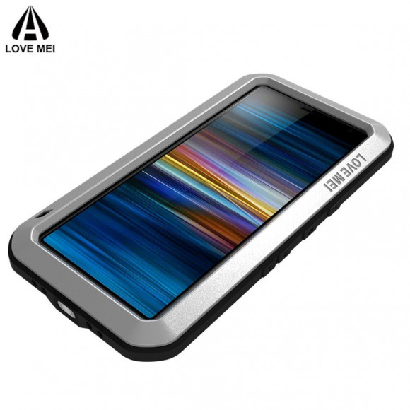 Гибридный чехол LOVE MEI для Sony Xperia 10 (серебряный) Гибридный чехол LOVE MEI для Sony Xperia 10 (серебряный)