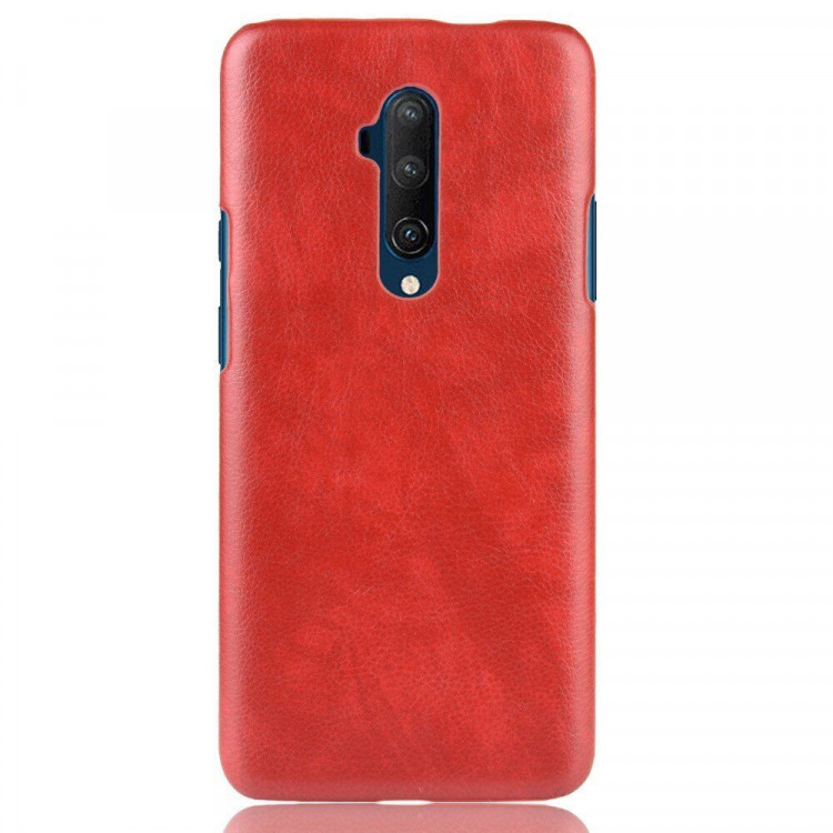 Кожаная накладка-чехол для OnePlus 7T Pro (красный)