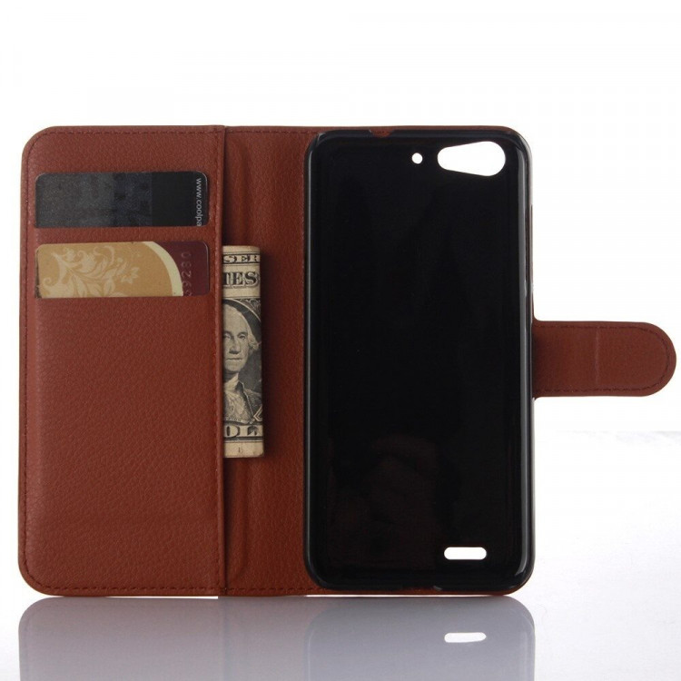 Чехол-книжка с визитницей для ZTE Blade X7 / V6 (коричневый)