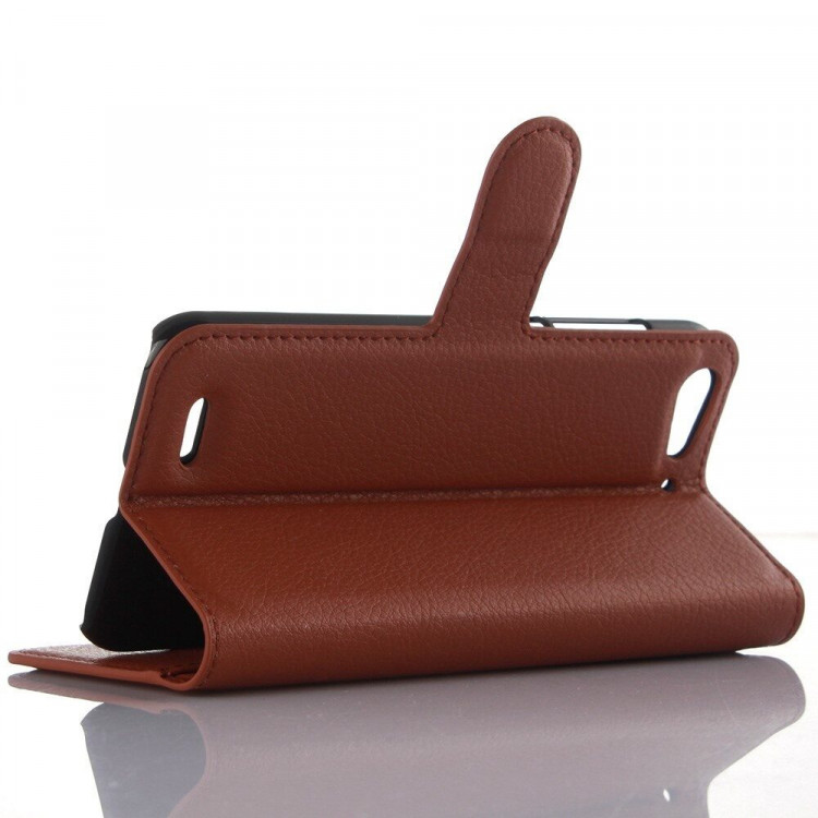 Чехол-книжка с визитницей для ZTE Blade X7 / V6 (коричневый)