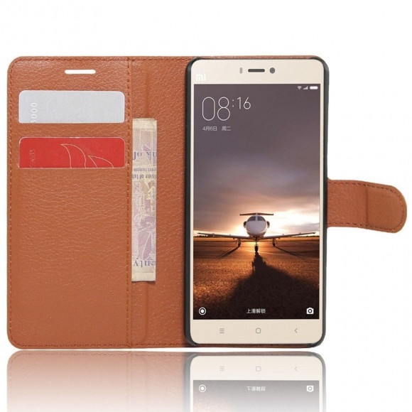 Чехол с визитницей для Xiaomi Mi4s (коричневый) Чехол с визитницей для Xiaomi Mi4s (коричневый)