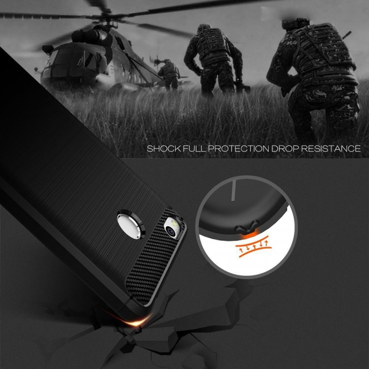 Чехол-накладка Carbon Fibre для Xiaomi Redmi 3 / 3s / 3 Pro (темно-синий)