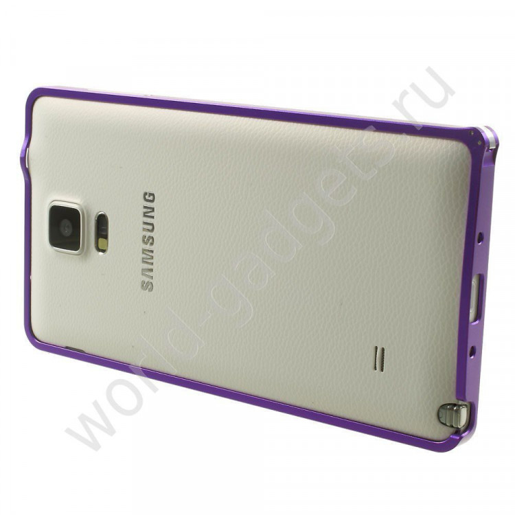 Металлический бампер LOVE MEI для Samsung Galaxy Note 4 (фиолетовый)