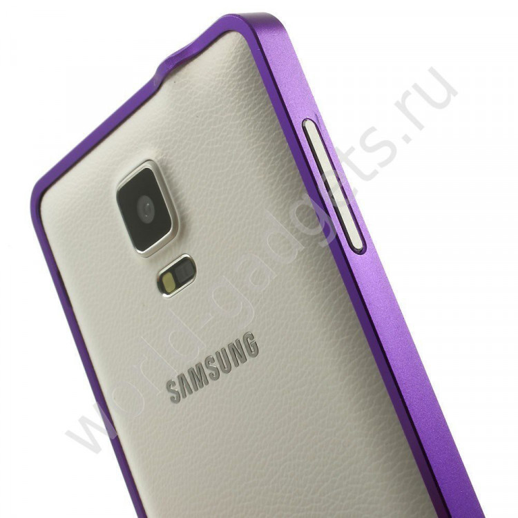 Металлический бампер LOVE MEI для Samsung Galaxy Note 4 (фиолетовый)