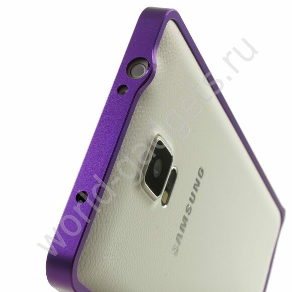 Металлический бампер LOVE MEI для Samsung Galaxy Note 4 (фиолетовый)