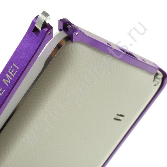 Металлический бампер LOVE MEI для Samsung Galaxy Note 4 (фиолетовый)