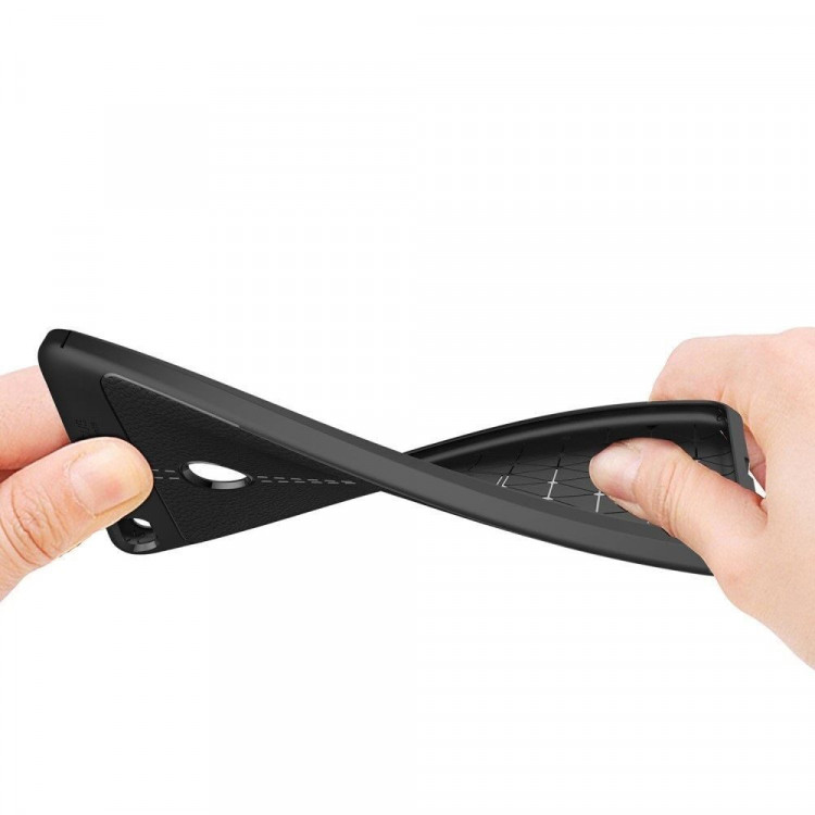 Чехол-накладка Litchi Grain для Xiaomi Mi Max 2 (серый)