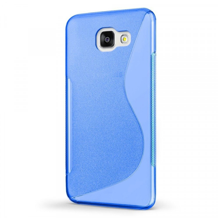 Нескользящий чехол для Samsung Galaxy A3 (2017) SM-A320F (голубой)