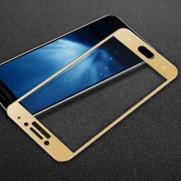 Защитное стекло 3D для Samsung Galaxy C5 Pro (золотой)