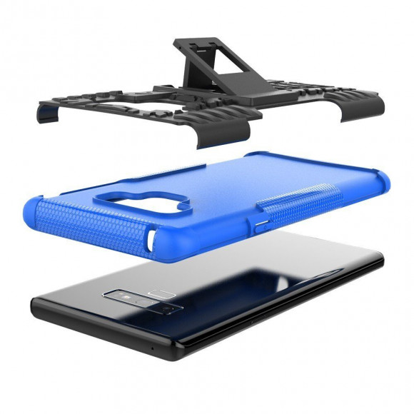 Чехол Hybrid Armor для Samsung Galaxy Note 9 (черный + голубой) Чехол Hybrid Armor для Samsung Galaxy Note 9 (черный + голубой)