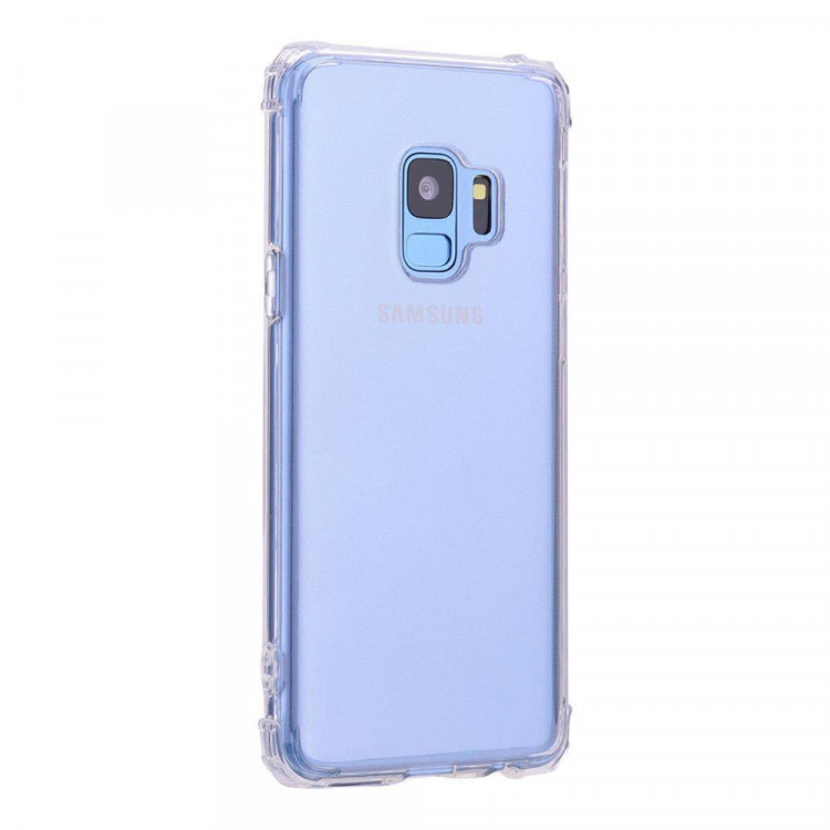 Силиконовый чехол с усиленными бортиками для Samsung Galaxy S9 (прозрачный)