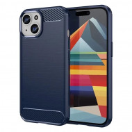 Чехол-накладка Carbon Fibre для iPhone 15 Plus (темно-синий) Чехол-накладка Carbon Fibre для iPhone 15 Plus (темно-синий)