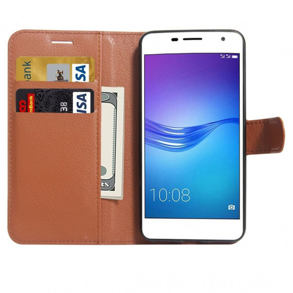 Чехол с визитницей для Huawei Enjoy 6 (коричневый) Чехол с визитницей для Huawei Enjoy 6 (коричневый)