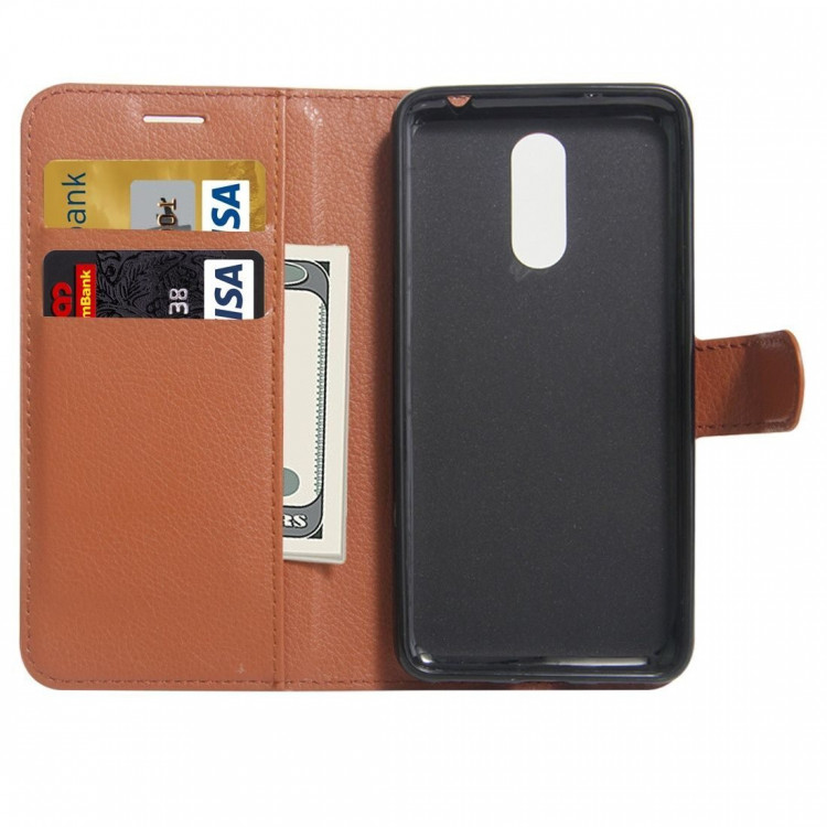 Чехол с визитницей для Huawei Enjoy 6 (коричневый)
