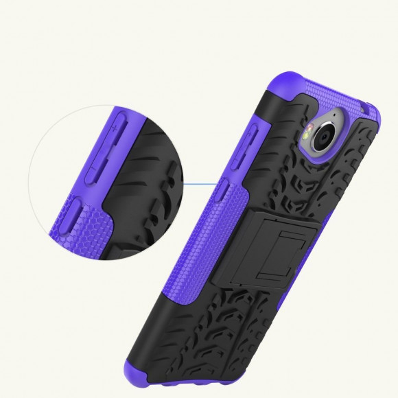 Чехол Hybrid Armor для Huawei Y5 2017 / Y6 2017 (черный + фиолетовый) Чехол Hybrid Armor для Huawei Y5 2017 / Y6 2017 (черный + фиолетовый)