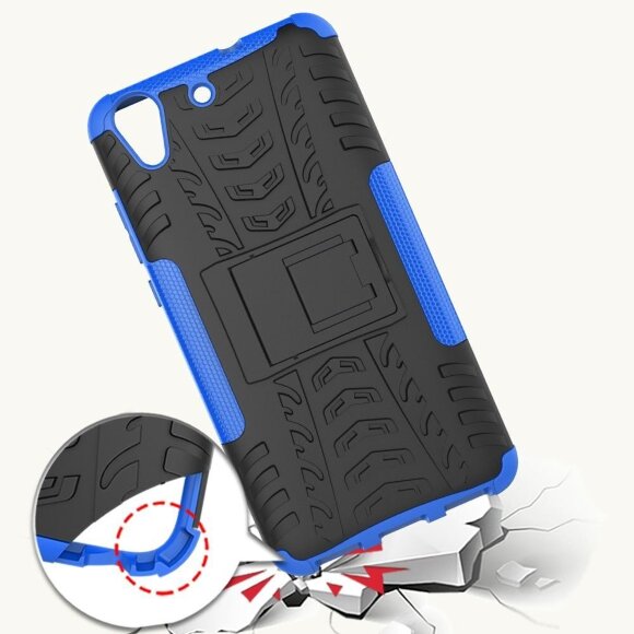 Чехол Hybrid Armor для Huawei Y6 II (черный + голубой) Чехол Hybrid Armor для Huawei Y6 II (черный + голубой)