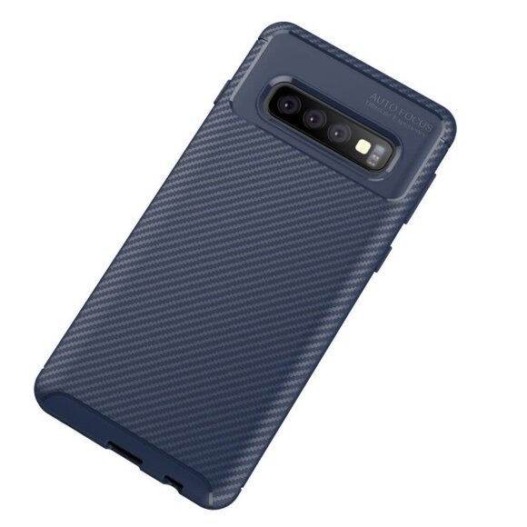 Чехол-накладка Resistant Carbon для Samsung Galaxy S10 (темно-синий) Чехол-накладка Resistant Carbon для Samsung Galaxy S10 (темно-синий)