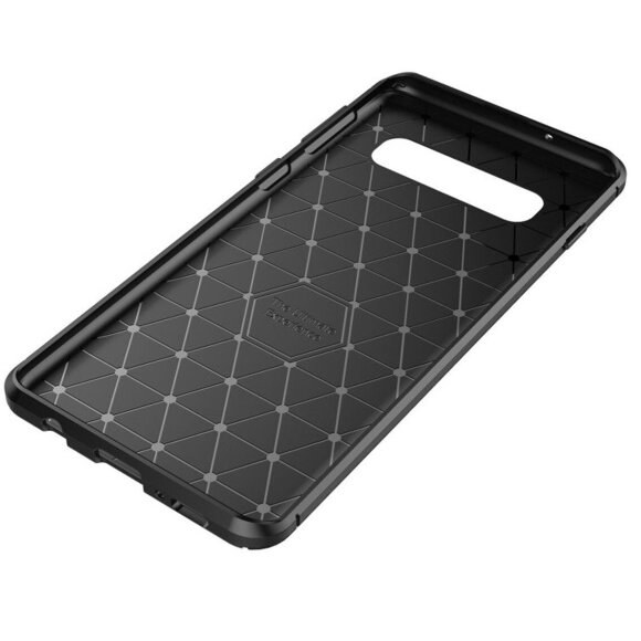 Чехол-накладка Resistant Carbon для Samsung Galaxy S10 (темно-синий) Чехол-накладка Resistant Carbon для Samsung Galaxy S10 (темно-синий)
