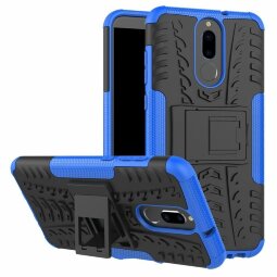 Чехол Hybrid Armor для Huawei Mate 10 Lite / Nova 2i (черный + голубой)