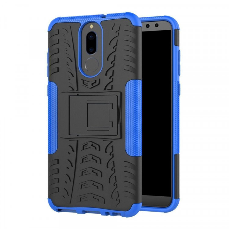 Чехол Hybrid Armor для Huawei Mate 10 Lite / Nova 2i (черный + голубой)