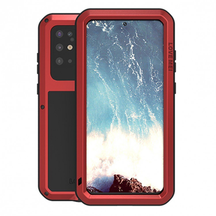 Гибридный чехол LOVE MEI для Samsung Galaxy S20+ (Plus) (красный)