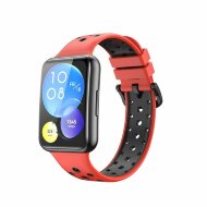 Спортивный ремешок для Huawei Watch Fit 2 (красный+черный) Спортивный ремешок для Huawei Watch Fit 2 (красный+черный)