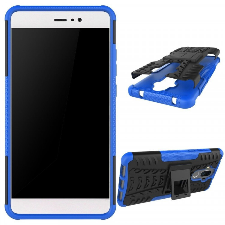 Чехол Hybrid Armor для Huawei Mate 9 (черный + голубой)
