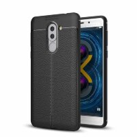 Чехол-накладка Litchi Grain для Huawei Honor 6x 2016 (черный)