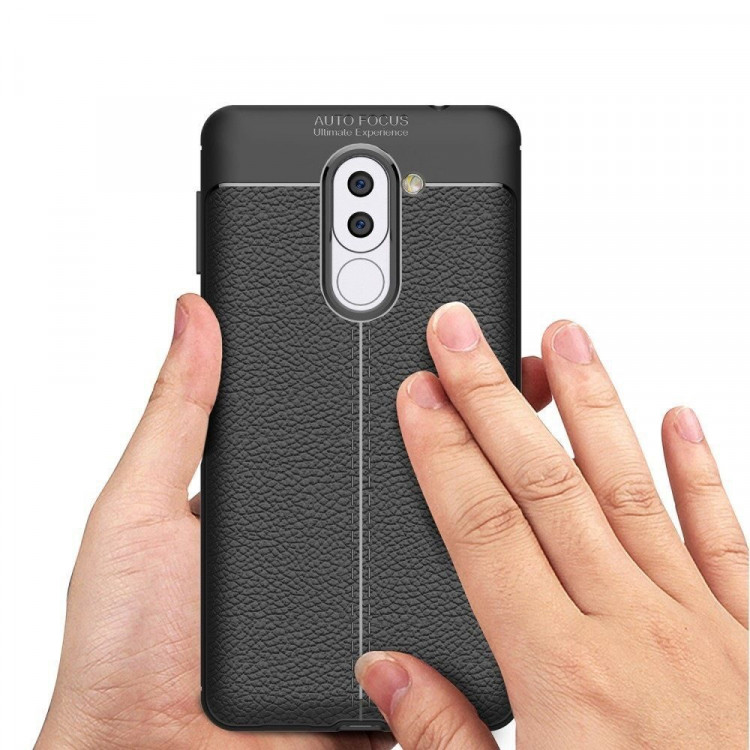 Чехол-накладка Litchi Grain для Huawei Honor 6x 2016 (черный)