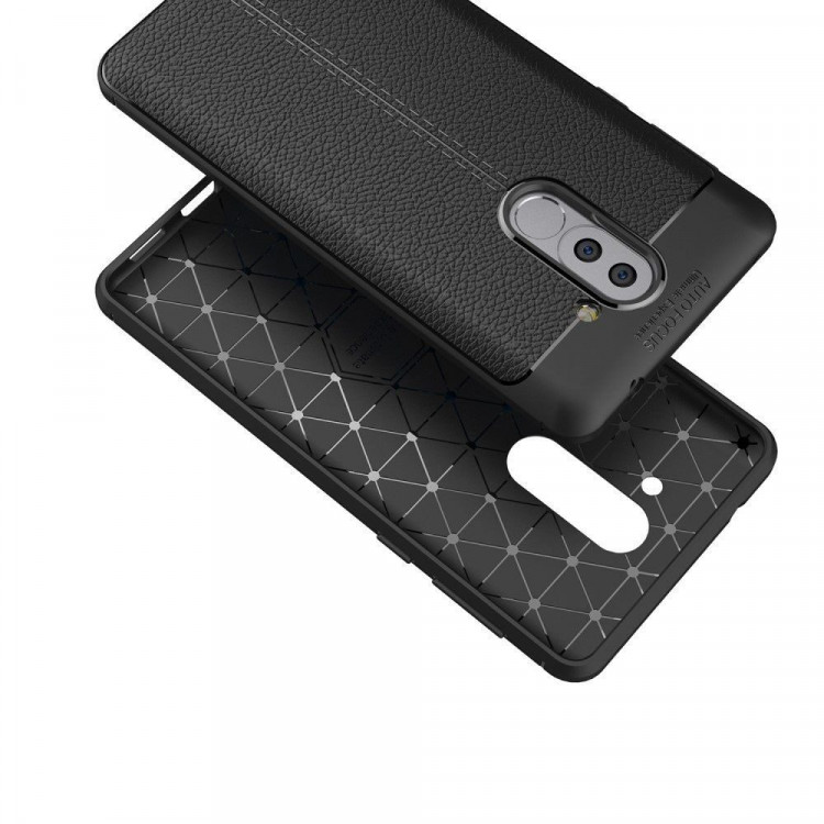 Чехол-накладка Litchi Grain для Huawei Honor 6x 2016 (черный)