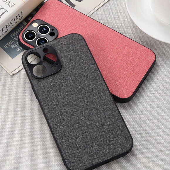 Чехол с тканевой текстурой для iPhone 14 Pro Max (розовый) Чехол с тканевой текстурой для iPhone 14 Pro Max (розовый)