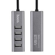 USB-Хаб на 4 порта Hoco HB1 (серый) USB-Хаб на 4 порта Hoco HB1 (серый)