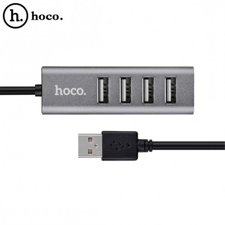 USB-Хаб на 4 порта Hoco HB1 (серый)