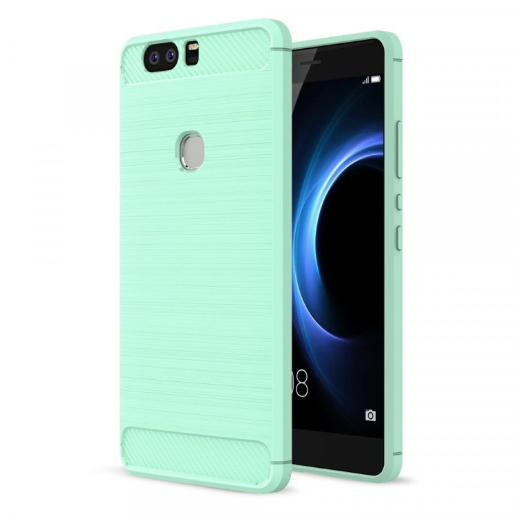 Чехол-накладка Carbon Fibre для Huawei Honor V8 (сине-зеленый)