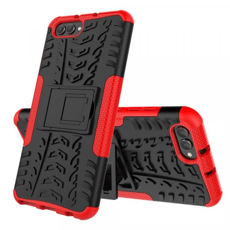 Чехол Hybrid Armor для Huawei Honor V10 / Honor View 10 (черный + красный)