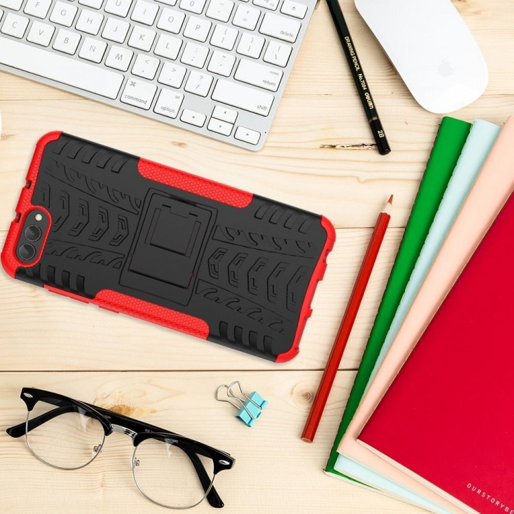 Чехол Hybrid Armor для Huawei Honor V10 / Honor View 10 (черный + красный)