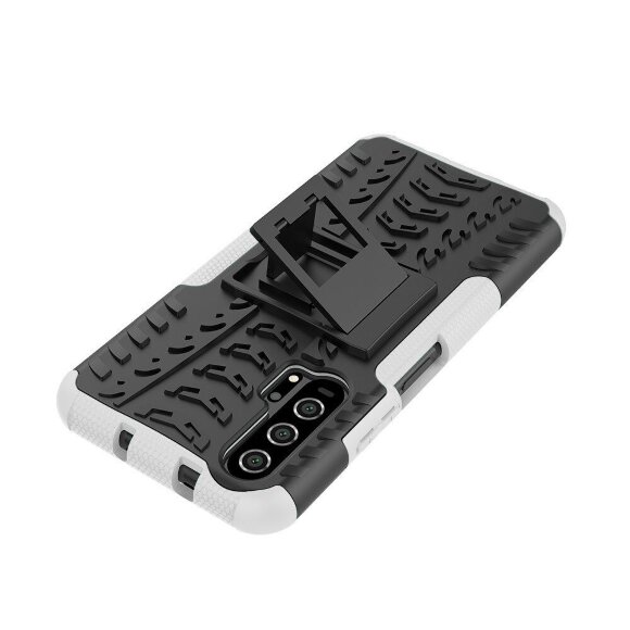 Чехол Hybrid Armor для Huawei nova 5T / Honor 20 Pro / Honor 20 (черный + белый)