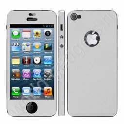 Пленка под карбон для iPhone 5 (белая)