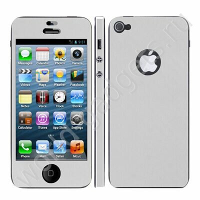 Пленка под карбон для iPhone 5 (белая)