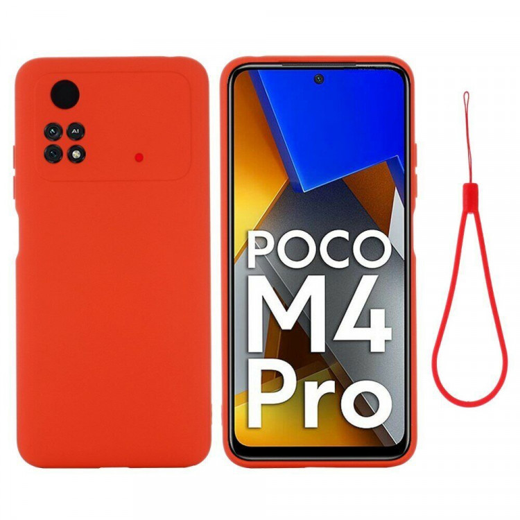 Силиконовый чехол Mobile Shell для Xiaomi Poco M4 Pro 4G (красный)