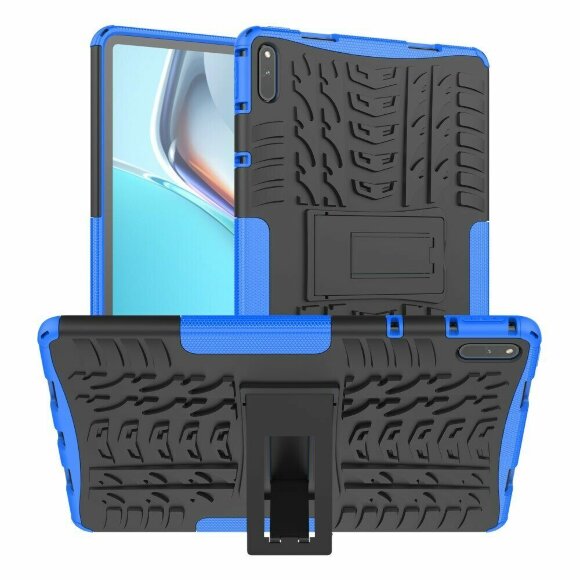 Чехол Hybrid Armor для HUAWEI MatePad 11 / MatePad C7 (черный + голубой)