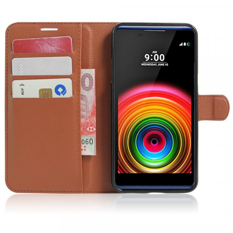 Чехол с визитницей для LG X Style K200DS (коричневый)