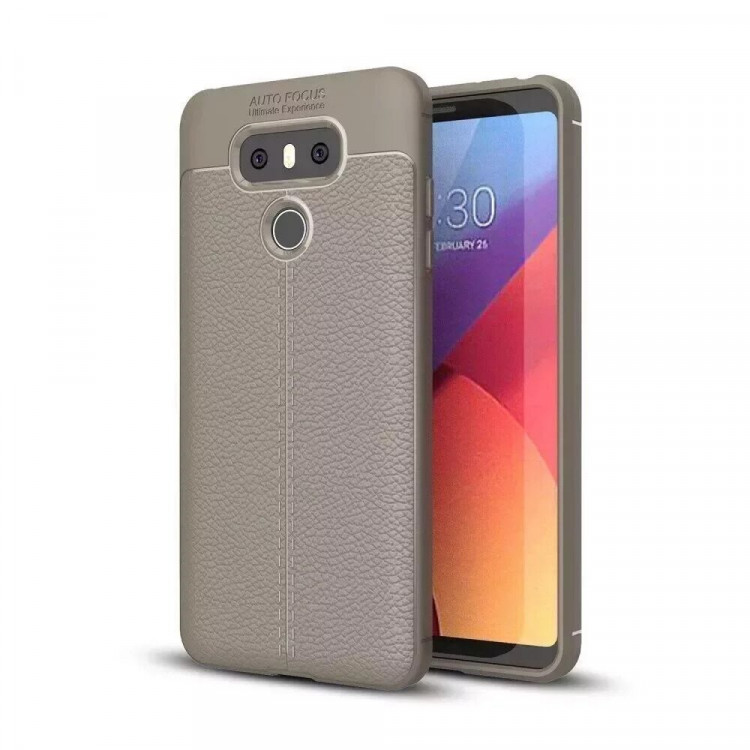 Чехол-накладка Litchi Grain для LG G6 (серый)