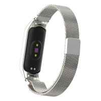 Сетчатый браслет для Xiaomi Mi Band 5 (серебряный)
