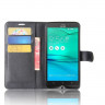 Чехол с визитницей для ASUS ZenFone Go ZB552KL  (черный)