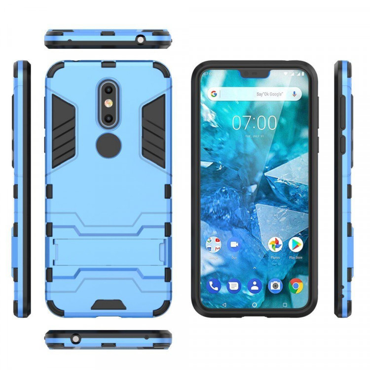 Чехол Duty Armor для Nokia 7.1 (голубой)