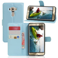Чехол с визитницей для ASUS Zenfone 3 ZE552KL (голубой)