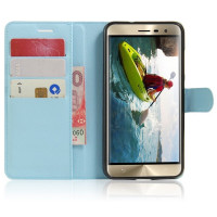 Чехол с визитницей для ASUS Zenfone 3 ZE552KL (голубой)