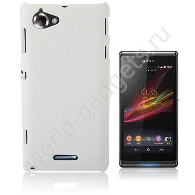Пластиковый чехол для Sony Xperia L / S36h (белый)